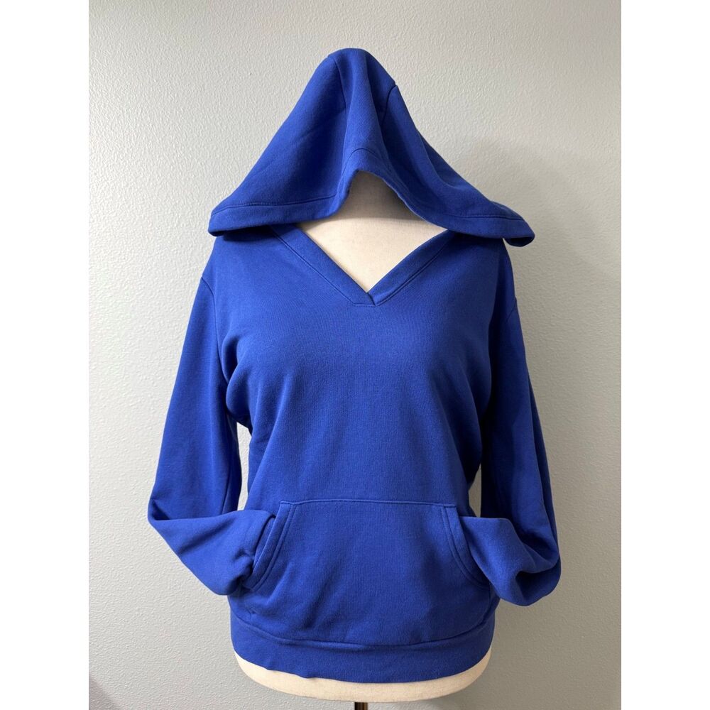 Cozy V Neck Hoodie Sweatshirt with Kangaroo Pocket, Women’s Size Large - Picture 1 of 8